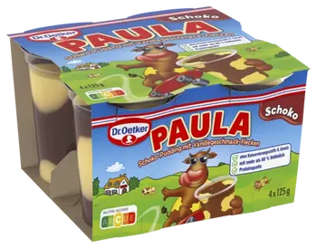 Dr. Oetker PAULA Schoko-Pudding mit Vanillegeschmack-Flecken