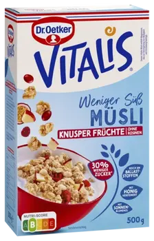 Dr. Oetker Vitalis Weniger süß Knusper Früchte