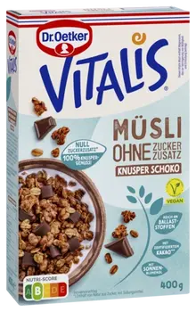Dr. Oetker Vitalis ohne Zuckerzusatz Knusper Schoko