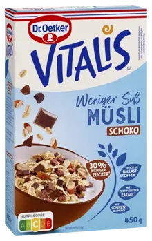Dr. Oetker Vitalis Weniger süß Schoko Müsli