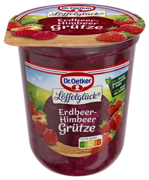 Dr. Oetker Löffelglück Erdbeer-Himbeer Grütze