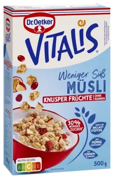 Dr. Oetker Vitalis Weniger süß Knusper Früchte
