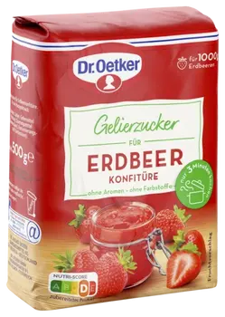 Dr. Oetker Gelierzucker für Erdbeer Konfitüre