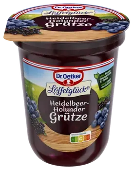 Dr. Oetker Löffelglück Heidelbeer-Holunder Grütze