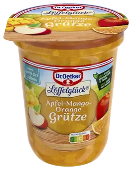 Dr. Oetker Löffelglück Apfel-Mango-Orange Grütze