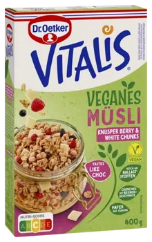Dr. Oetker Vitalis Vegan Knusper Berry White Chunks