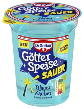 Dr. Oetker Götterspeise „sauer“ Blauer Zauber – Erdbeer-Geschmack