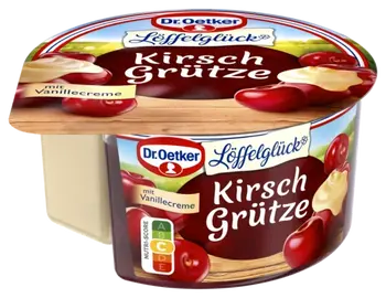 Dr. Oetker Löffelglück Kirsch Grütze mit Vanille Creme