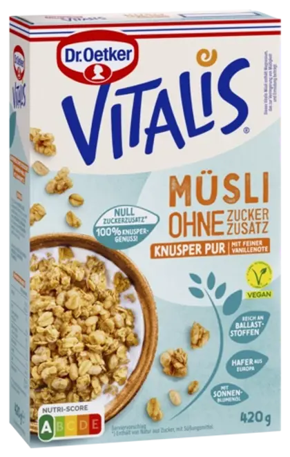Dr. Oetker Vitalis ohne Zuckerzusatz Knusper Pur