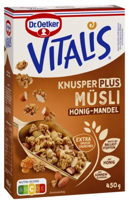 Dr. Oetker Vitalis KnusperPlus Honig-Mandel