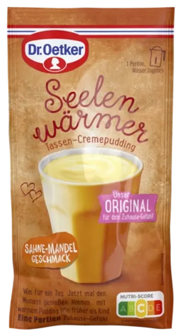 Dr. Oetker Seelenwärmer Tassen-Cremepudding Sahne-Mandel-Geschmack