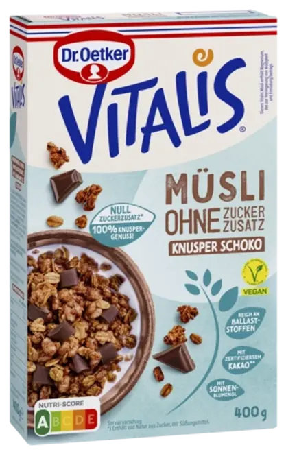 Dr. Oetker Vitalis ohne Zuckerzusatz Knusper Schoko