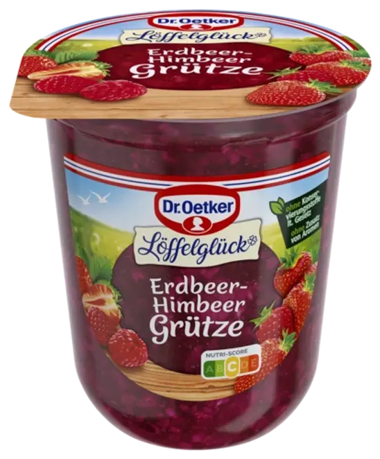 Dr. Oetker Löffelglück Erdbeer-Himbeer Grütze