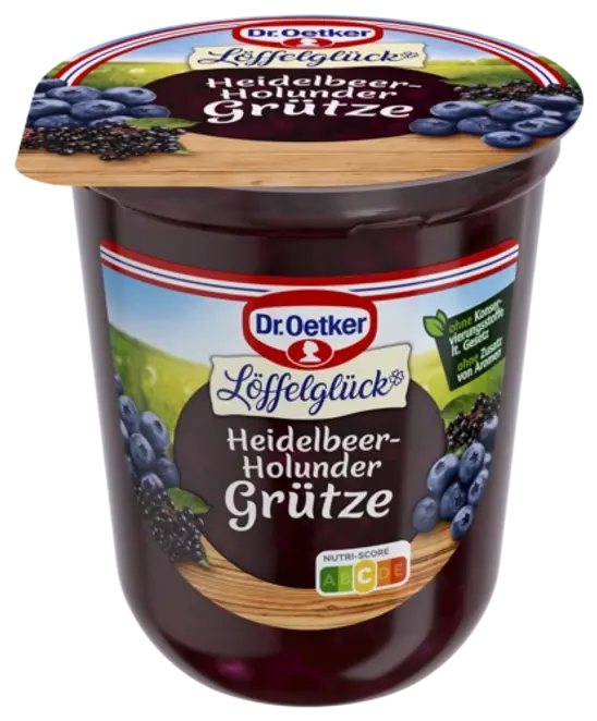 Dr. Oetker Löffelglück Heidelbeer-Holunder Grütze