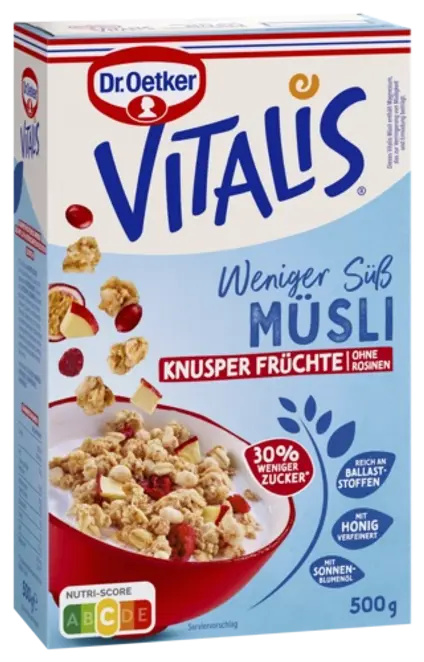 Dr. Oetker Vitalis Weniger süß Knusper Früchte
