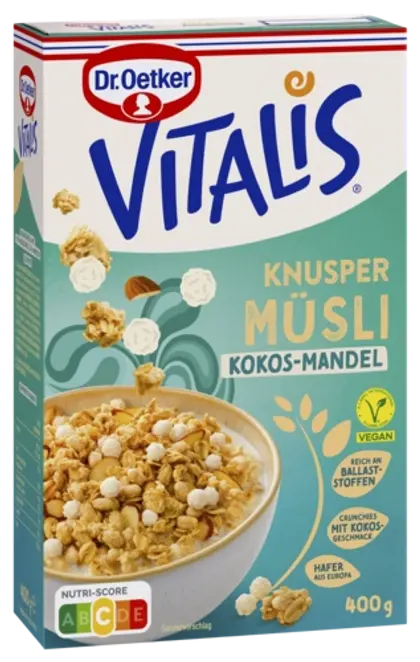 Dr. Oetker Vitalis Knuspermüsli Kokos-Mandel