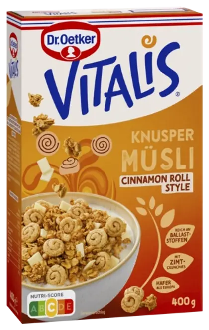 Dr. Oetker Vitalis Knuspermüsli Cinnamon Roll Style