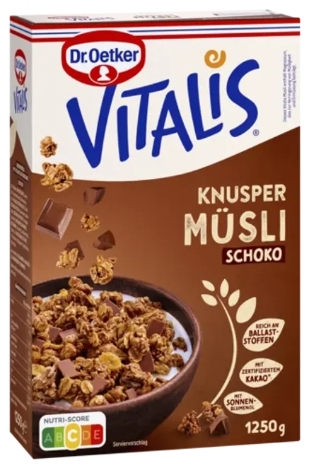 Dr. Oetker Vitalis Knuspermüsli Schoko RAC MB 1250g