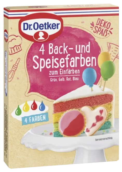 Dr. Oetker 4 Back- und Speisefarben
