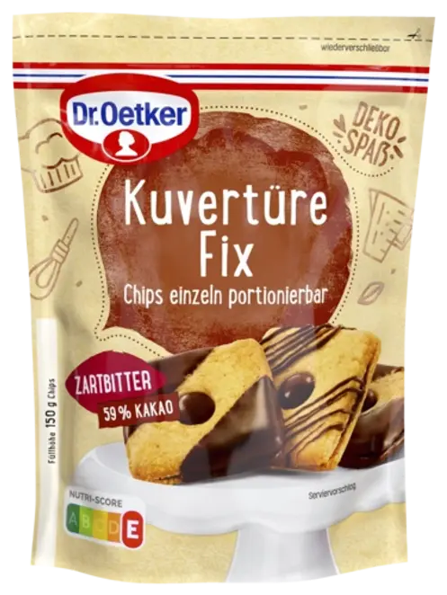 Dr. Oetker Kuvertüre Fix Zartbitter