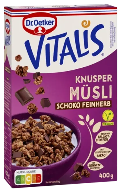 Dr. Oetker Vitalis Knuspermüsli Scho. feinh. RAC MB