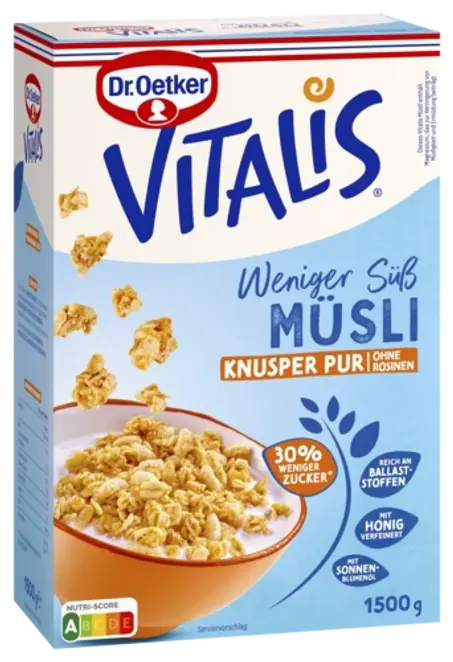 Dr. Oetker Vitalis Weniger süß Knusper Pur 1500g