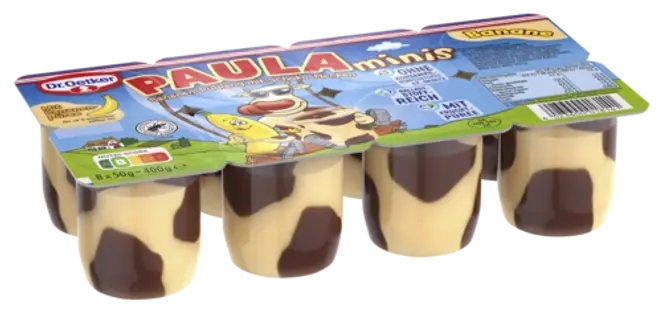 Dr. Oetker PAULA minis Bananenpudding mit Schoko-Flecken