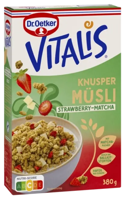 Dr. Oetker Vitalis Knusper Müsli Strawberry-Matcha