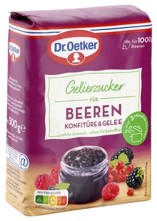 Dr. Oetker Gelierzucker für Beerenkonfitüre