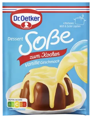 Dr. Oetker Dessert-Soße Vanille-Geschmack zum Kochen