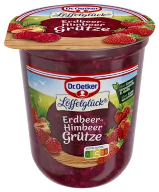 Dr. Oetker Löffelglück Erdbeer-Himbeer-Grütze