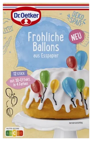 Dr. Oetker Fröhliche Ballons aus Esspapier