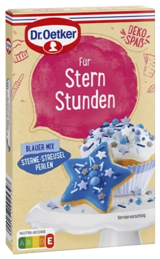 Dr. Oetker Dekor Für Stern Stunden Blauer Mix