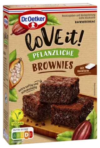 Dr. Oetker LoVE it! Pflanzliche Brownies