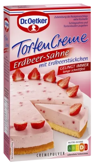 Dr. Oetker Tortencreme Erdbeer-Sahne