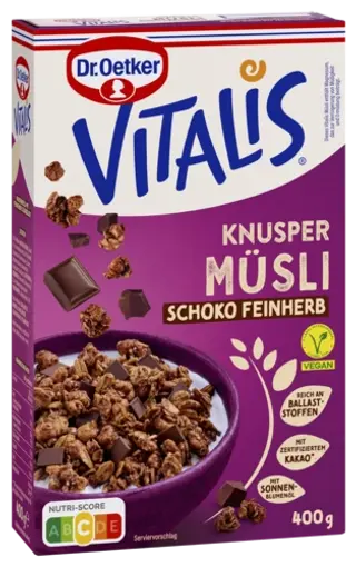 Dr. Oetker Vitalis Knuspermüsli Schoko feinherb