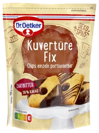 Dr. Oetker Kuvertüre fix Zartbitter