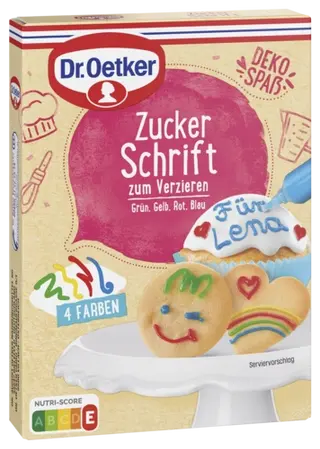 Dr. Oetker Zuckerschrift