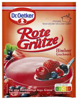 Dr. Oetker Rote Grütze mit Himbeer-Geschmack