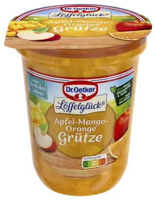 Dr. Oetker Löffelglück Grütze des Jahres Apfel-Mango-Orange