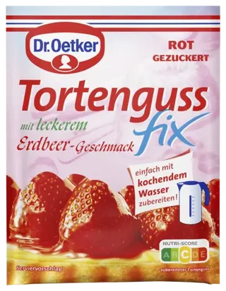 Dr. Oetker Tortenguss fix mit Erdbeer-Geschmack