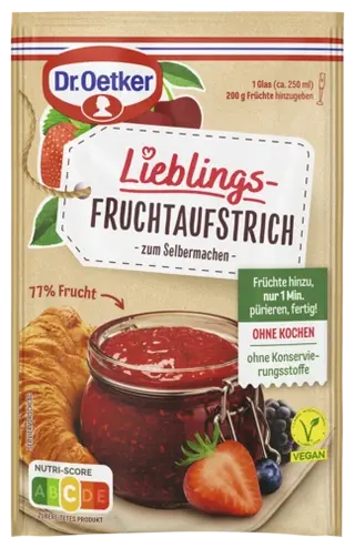 Dr. Oetker Lieblings-Fruchtaufstrich (Gelierzucker ohne Kochen)