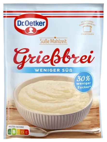 Dr. Oetker Süße Mahlzeit Grießbrei weniger süß