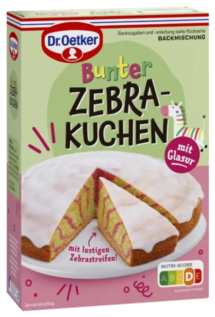 Dr. Oetker Bunter Zebrakuchen