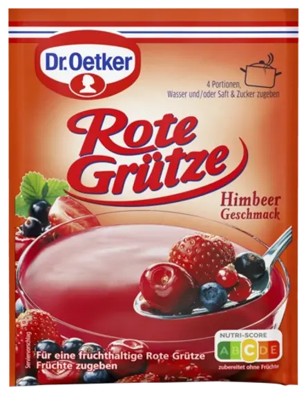 Dr. Oetker Rote Grütze mit Himbeer-Geschmack