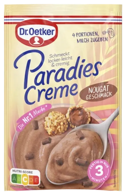 Dr. Oetker Paradiescreme Nougat-Geschmack