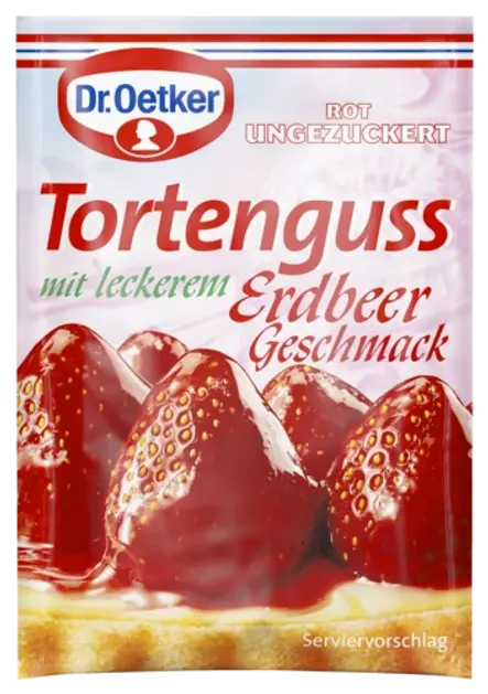 Dr. Oetker Tortenguss mit Erdbeer-Geschmack