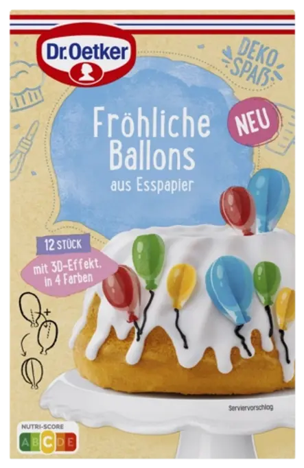 Dr. Oetker Fröhliche Ballons aus Esspapier