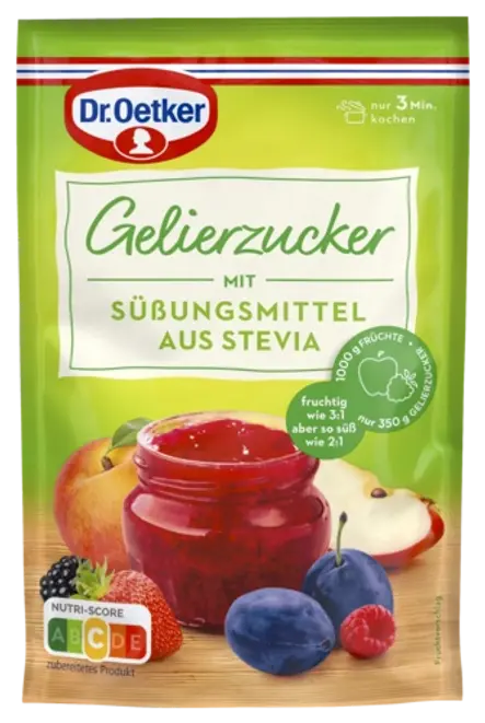 Dr. Oetker Gelierzucker mit Süßungsmittel aus Stevia