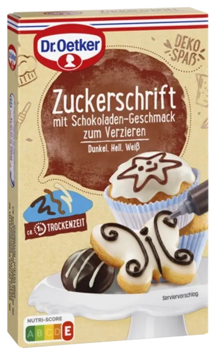 Dr. Oetker Zuckerschrift mit Schokoladen-Geschmack dunkel